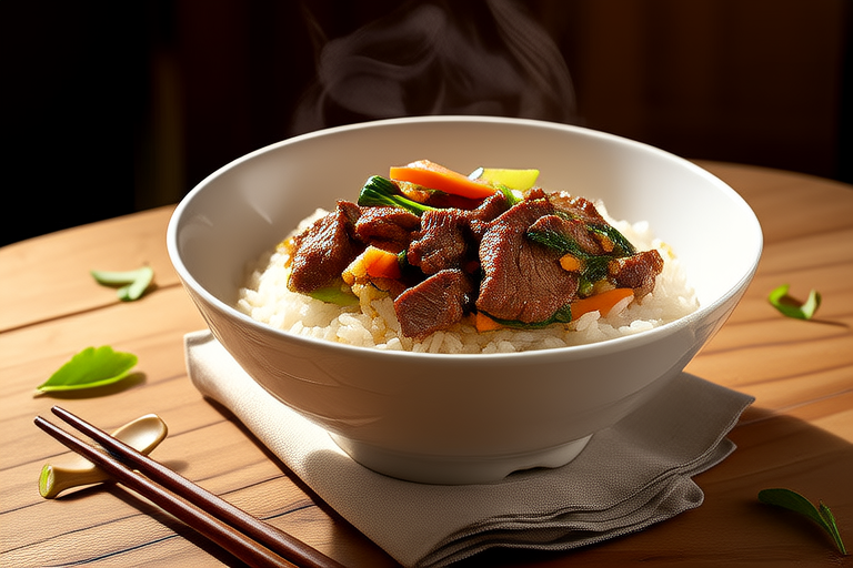 Rice Bowl Magic: Stir-Fried Beef and Vegetables