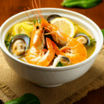 Fresh Seafood Soup with Light Broth