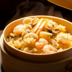 Heavenly Steamed Bamboo Rice with Seafood