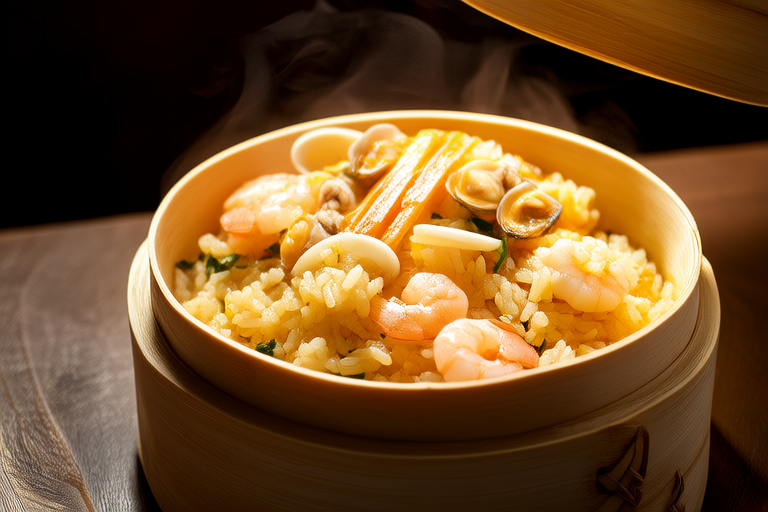 Heavenly Steamed Bamboo Rice with Seafood fef39cc9