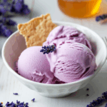 Homemade Lavender Honey Ice Cream