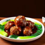 Savory Lion’s Head Meatballs in Brown Sauce