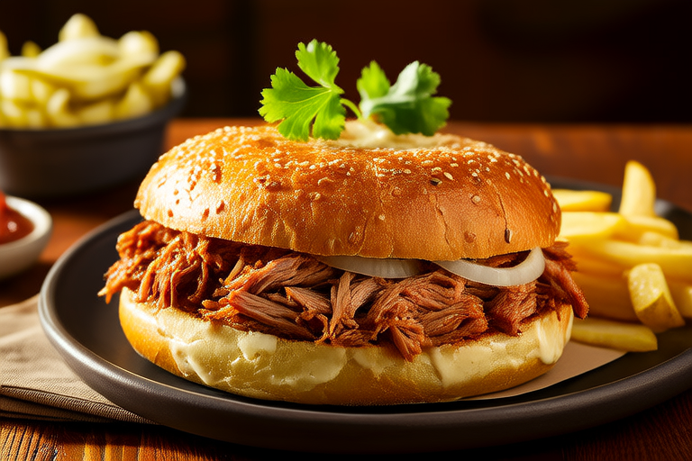 SlowCooked Pulled Pork Sandwiches a43eb748