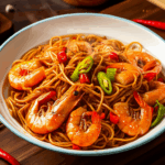 Spicy Stir-Fried Noodles with Shrimp and Chili