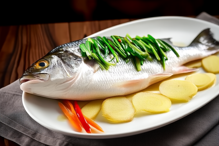 Steamed Whole Sea Bass with Ginger and Scallion 230304b4