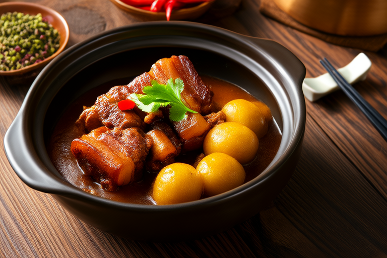 Umami Explosion: Braised Pork Belly with Rice Cake